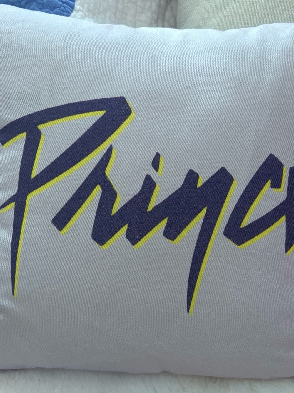 Decorative Pillow featuring Prince’ iconic doves. Print Pillow - light purple